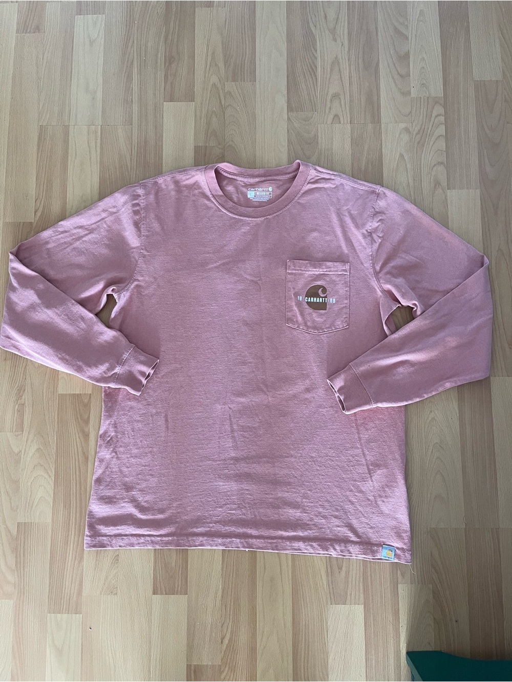 Carhartt Pink T-Shirt with Brown Logo